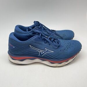 Mizuno‎ Sneakers Mens 9 Wave Sky 6 411369 TS00 Blue Running Athletic Shoes